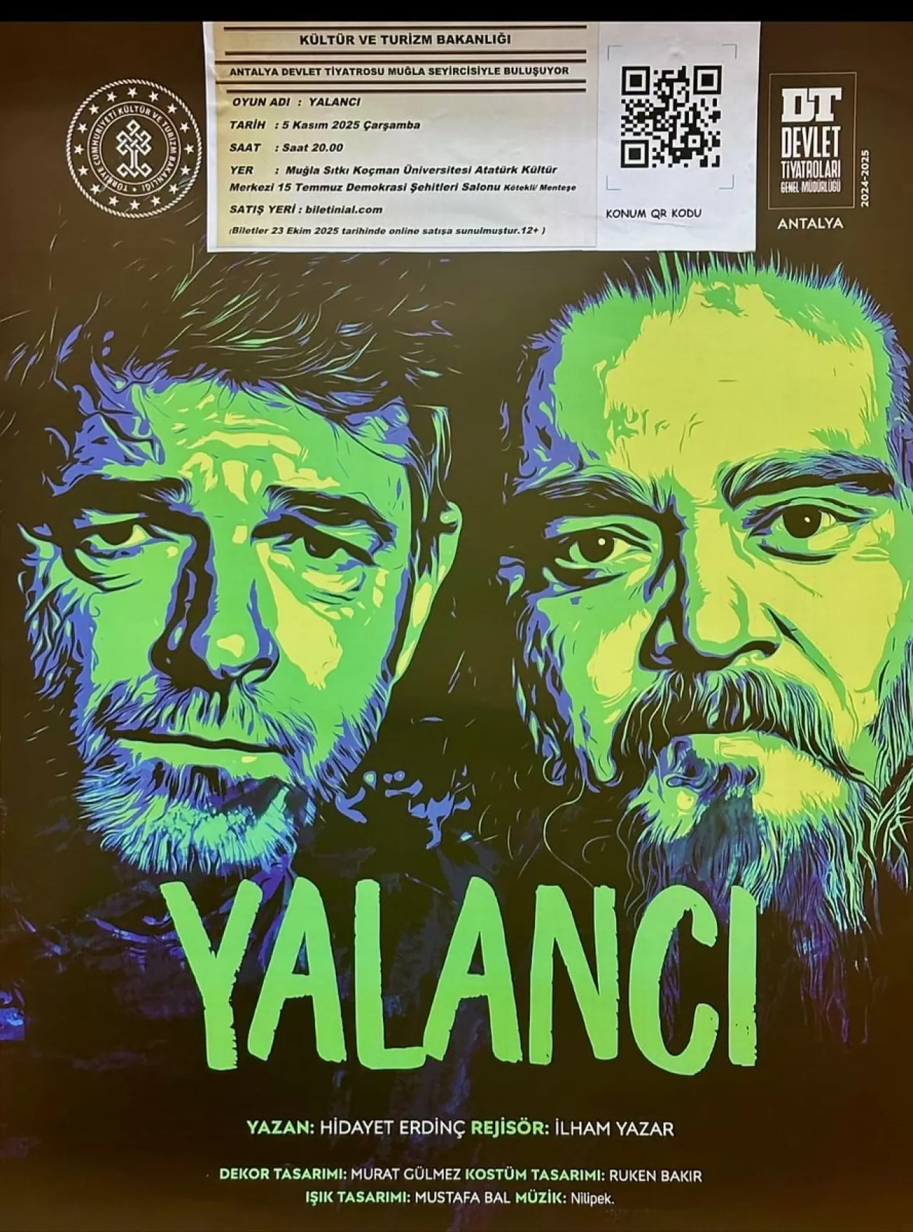 Devlet Tiyatroları, Muğla'da "Yalancı" Oyunu ile Seyirci Karşısına Çıkacak